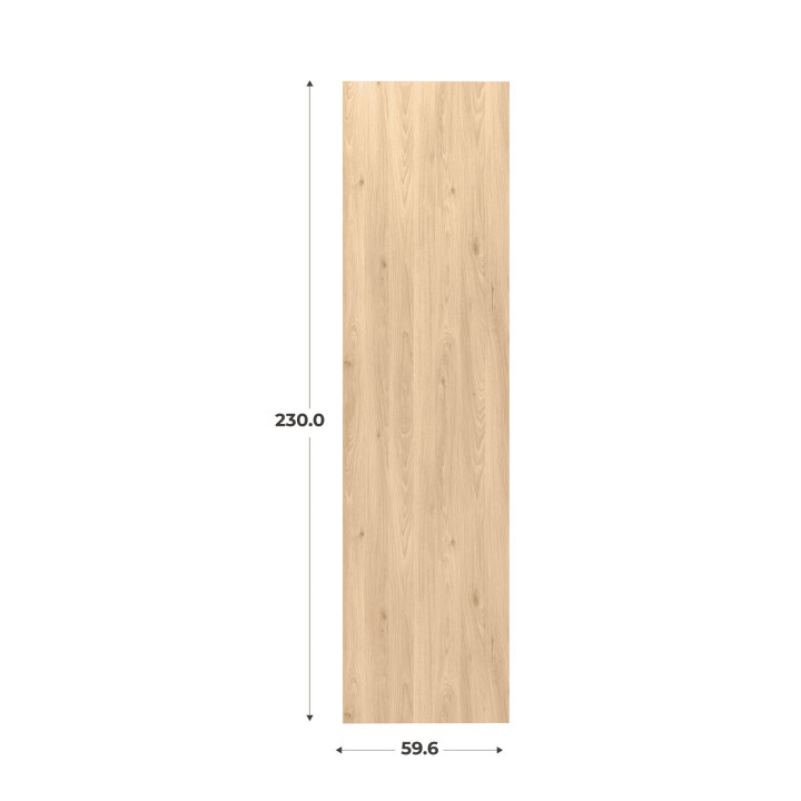 Porte Casa simple Casa H232 cm - L 60 cm chêne hikory