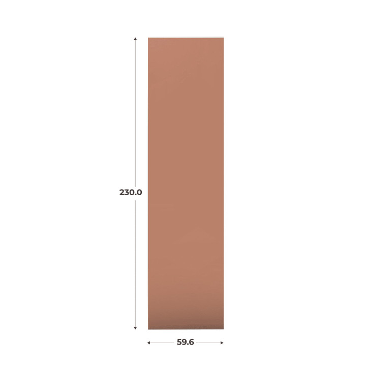 Porte simple Casa H 232 cm L 60 cm Terra