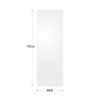 Porte H174 cm simple blanc L 60 cm