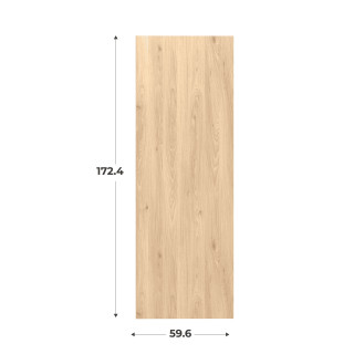 Porte simple Casa H174 cm - L 60 cm Chêne hikory