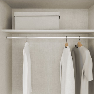 Armoire Bellevue 220 cm avec Lot de 3 étagères