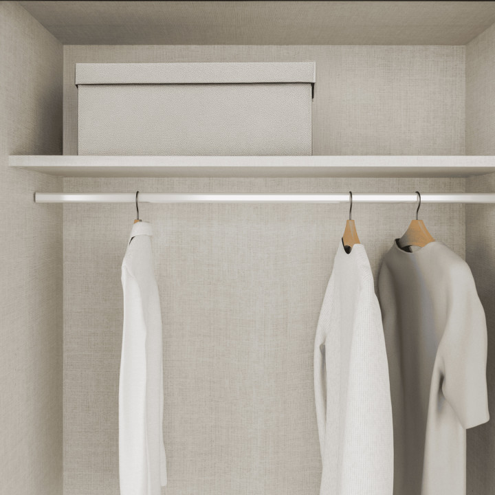 Armoire Bellevue 220 cm avec Lot de 3 étagères