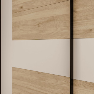 Armoire Bellevue 220 cm avec Lot de 3 étagères