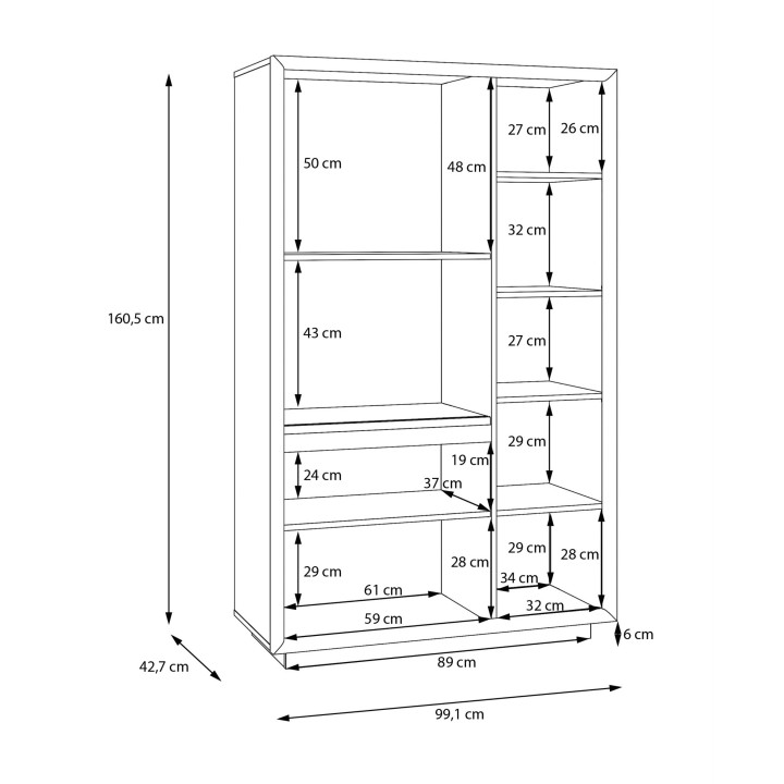 Vitrine 2 portes Ficar