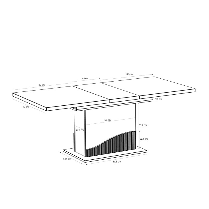 Table à manger extensible Poem