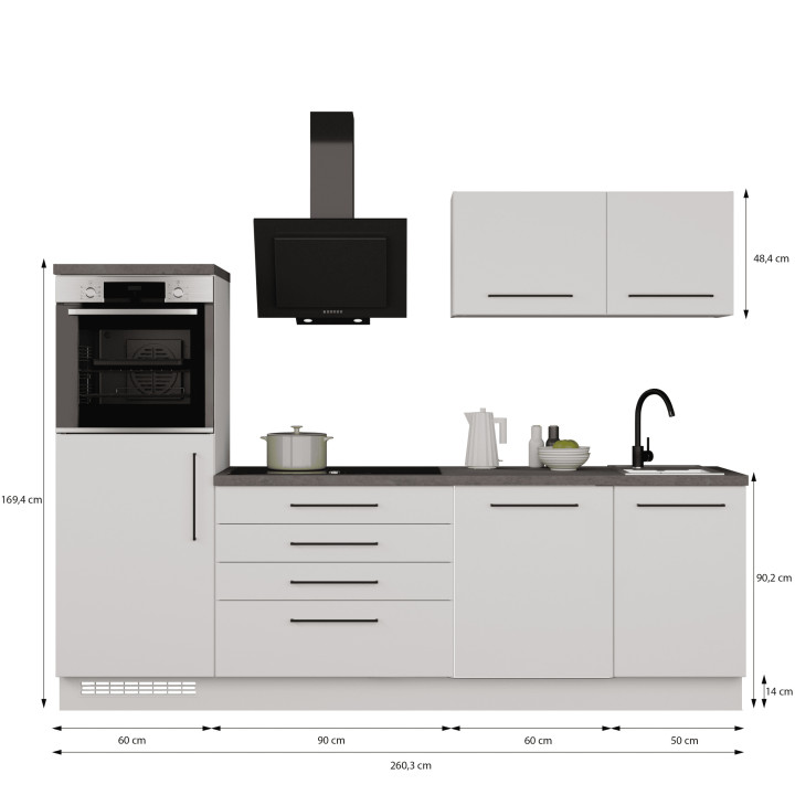 Bloc de cuisine sans éléctromenager Novacool