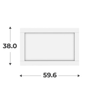 Porte Cadre Casa H 38 cm - L 60 cm Blanc