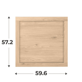 Porte cadre Casa H 58 cm L 60 cm Chêne hikory