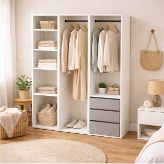 Meuble de rangement Casa 180 cm en blanc