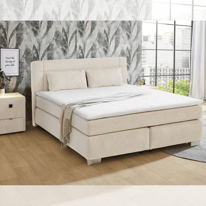 Lit boxspring Romana chenille beige
