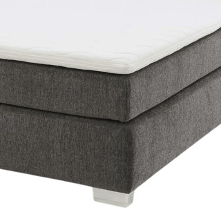 Lit Boxspring chenille gris foncé
