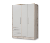 Armoir 3 portes Jupiter sand oak/blanc