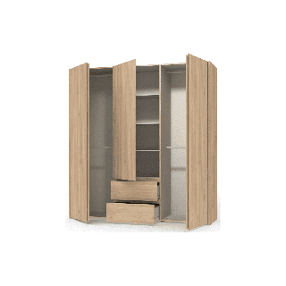 Armoire 3 portes et 2 tiroirs Mosaik