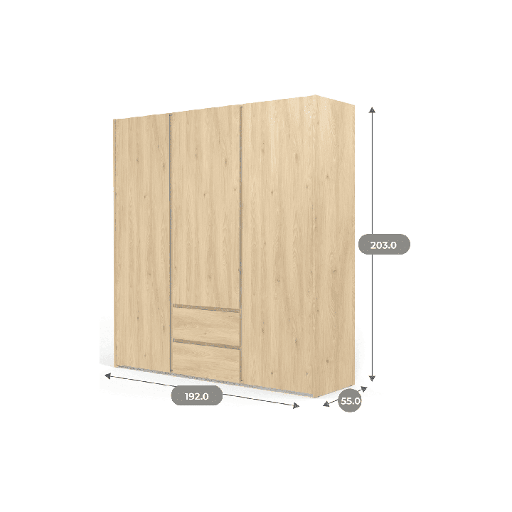 Armoire 3 portes et 2 tiroirs Mosaik
