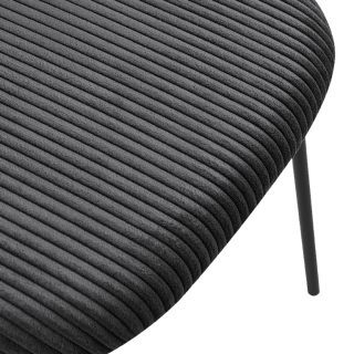 LOLA - Chaise velours cotelé gris
