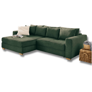 Kampen canapé d'angle convertible Vert