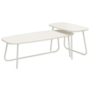ELIAS - SET DE 2 TABLES BASSES CREAM JESF