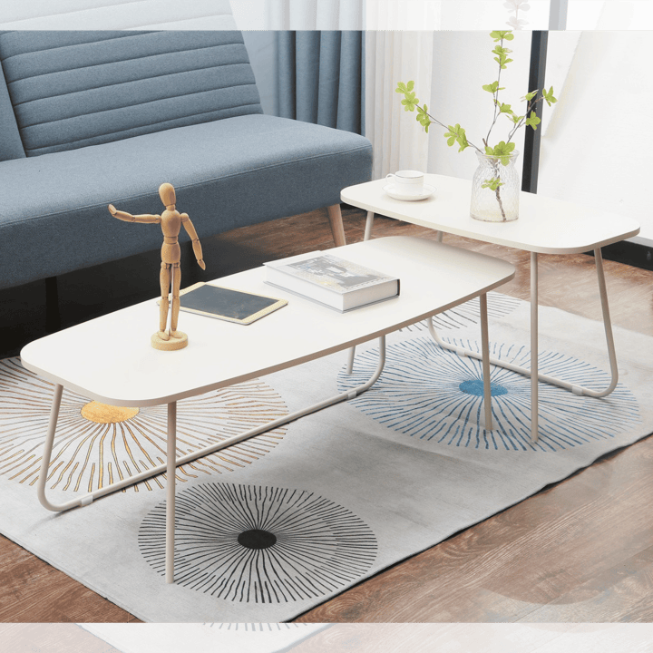 ELIAS - SET DE 2 TABLES BASSES CREAM JESF