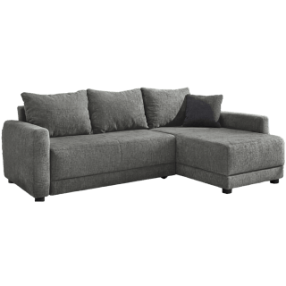Canapé d'angle convertible coffre Venezia gris foncé