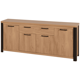 Ensemble Dressoir, table et vitrine Mateo