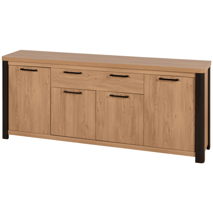 Ensemble Dressoir, table et vitrine Mateo