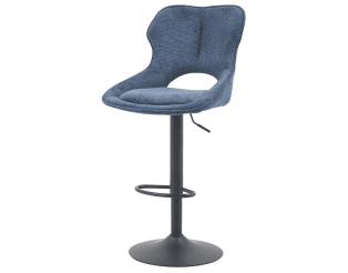 Chaise de bar Mori tissu bleu
