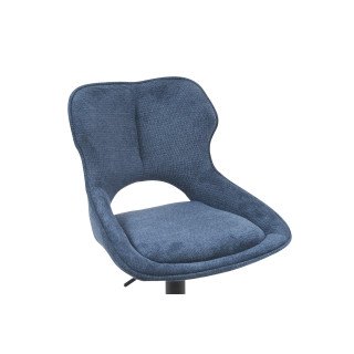 Chaise de bar Mori tissu bleu
