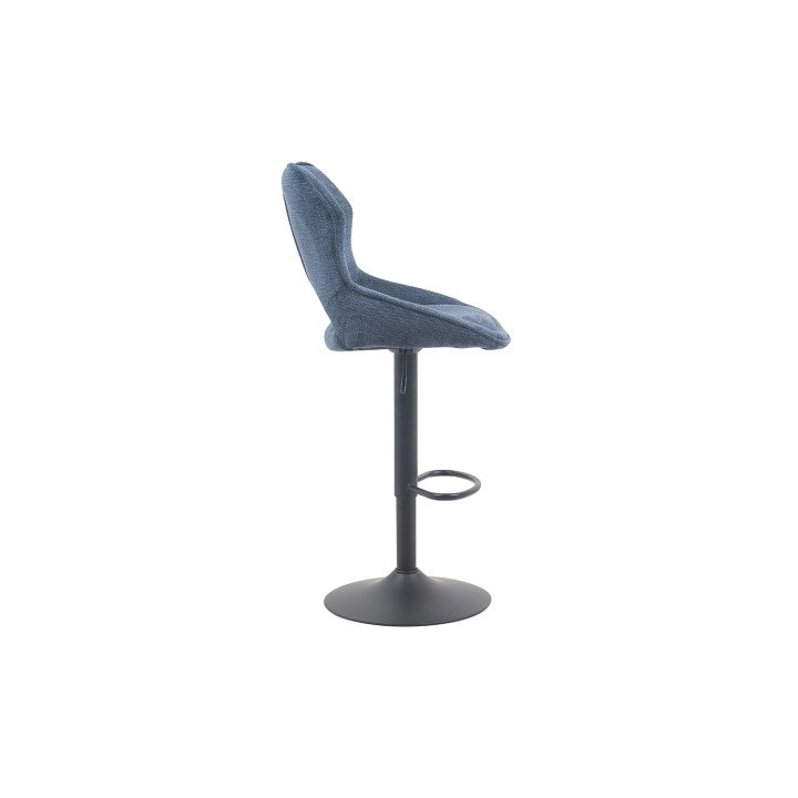 Chaise de bar Mori tissu bleu
