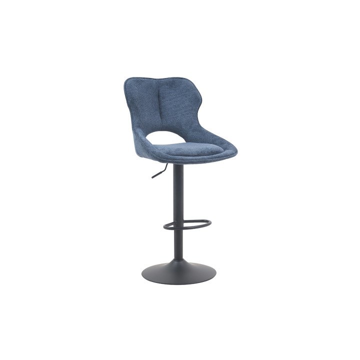 Chaise de bar Mori tissu bleu