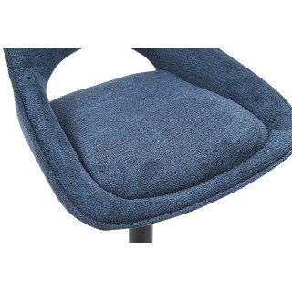 Chaise de bar Mori tissu bleu