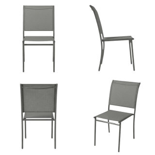 Chaise de jardin Oleron tissu gris