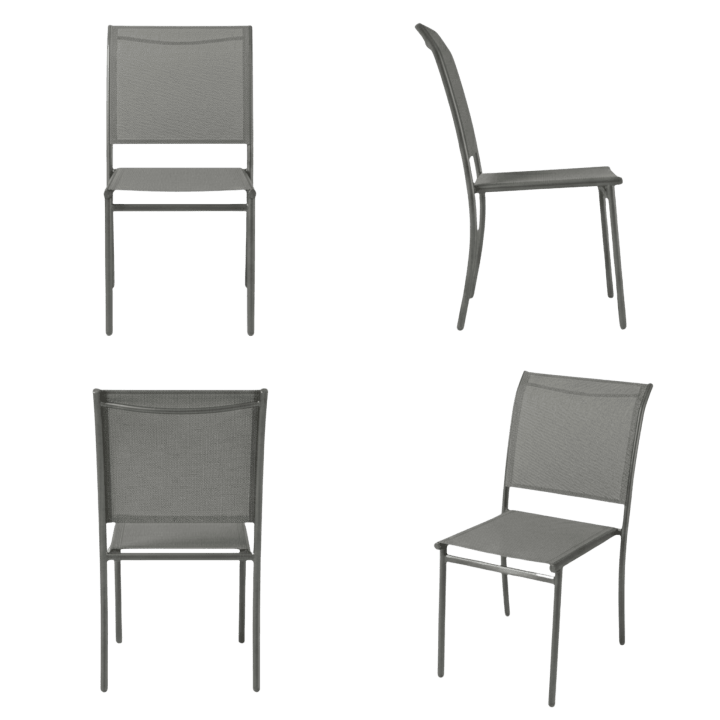 Chaise de jardin Oleron tissu gris