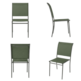 Chaise de jardin Oleron tissu vert