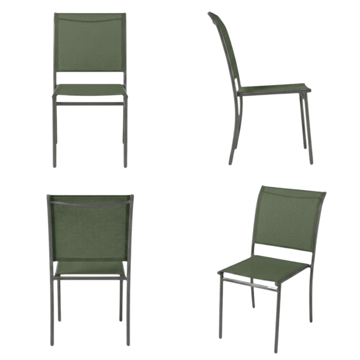 Chaise de jardin Oleron tissu vert