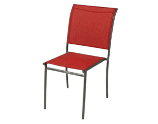 Chaise de jardin Oleron tissu rouge