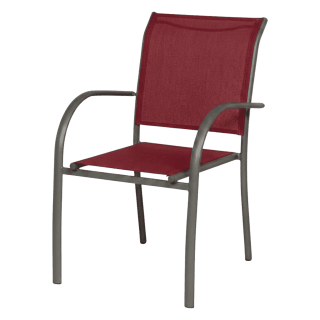 Fauteuil de jardin Kochi tissu rouge