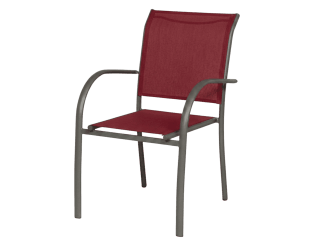 Fauteuil de jardin Kochi tissu rouge