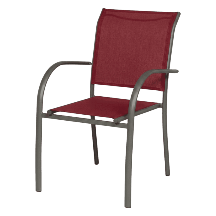 Fauteuil de jardin Kochi tissu rouge