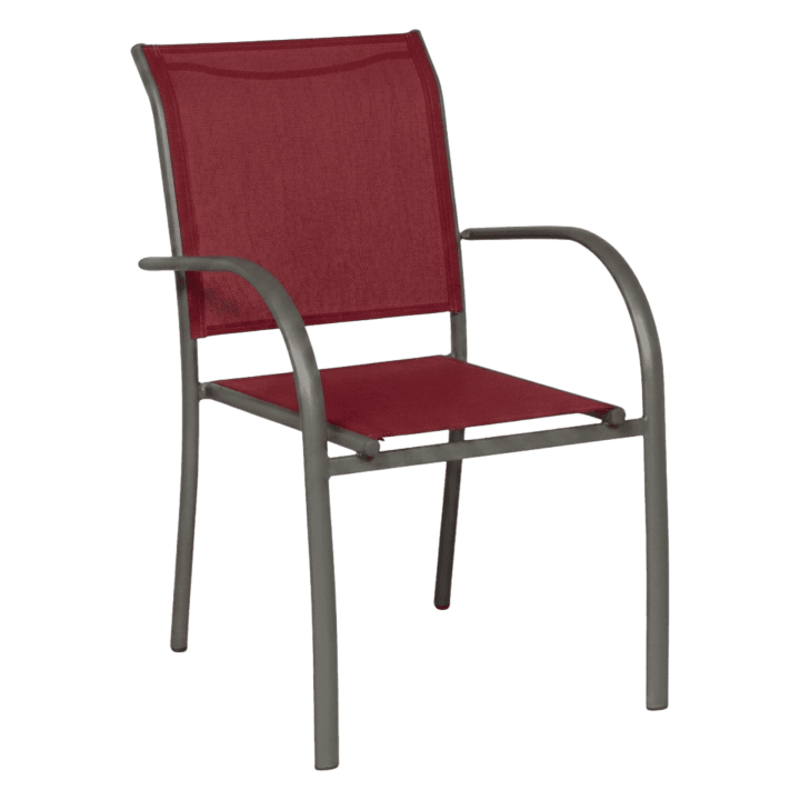 Fauteuil de jardin Kochi tissu rouge