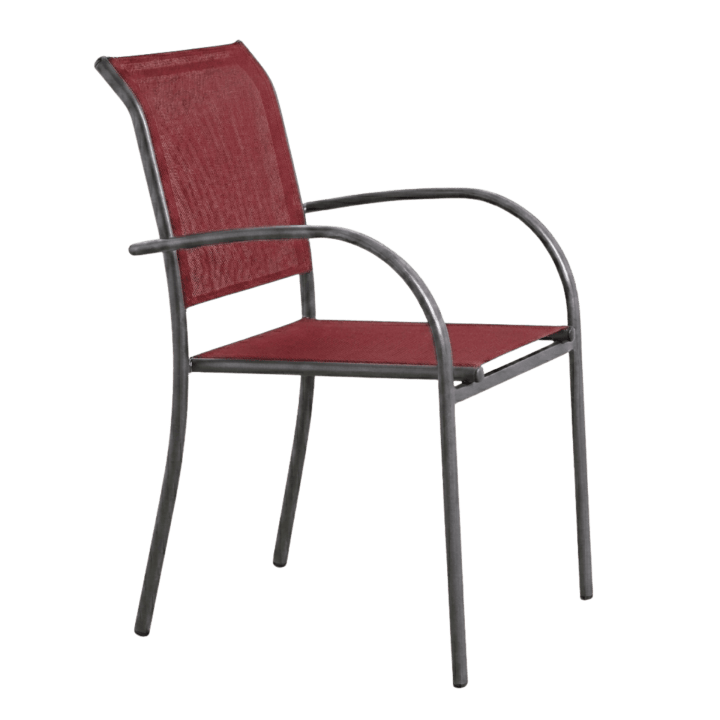 Fauteuil de jardin Kochi tissu rouge