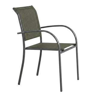 Fauteuil de jardin Kochi tissu vert