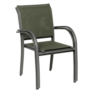 Fauteuil de jardin Kochi tissu vert
