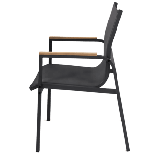 Ensemble table + 6 chaises Rouen gris
