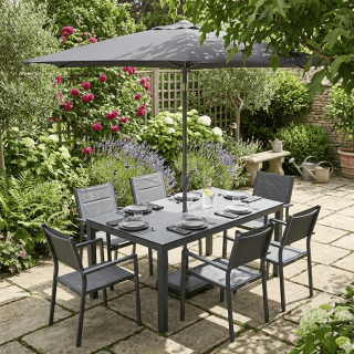 Parasol rond 3M gris