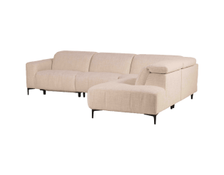 Salon d'angle KM,7932 avec chaise longue et relax éléctrique