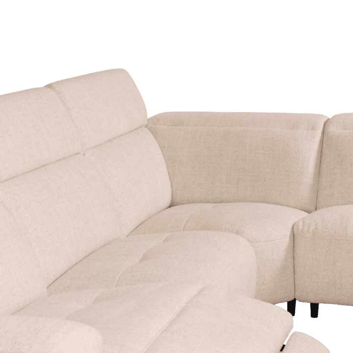 Salon d'angle KM,7932 avec chaise longue et relax éléctrique