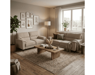 Salon 3 + 2 places Glory beige
