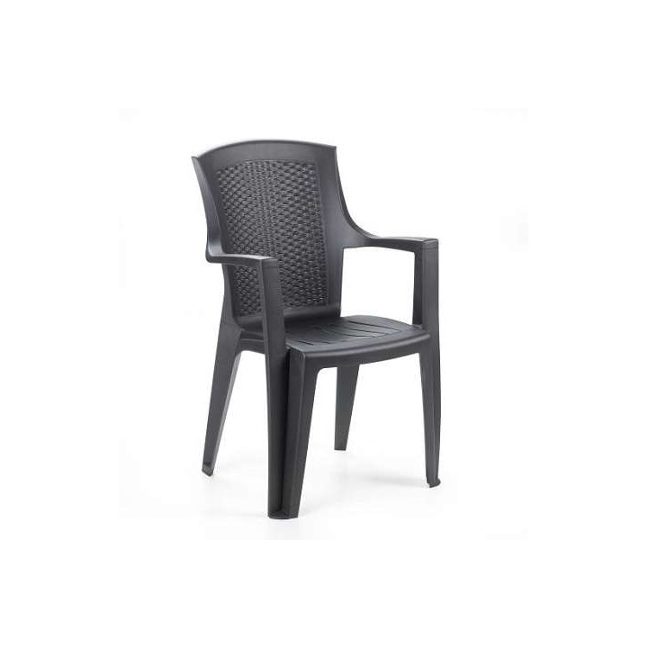 Chaise plastique EDEN anthracite