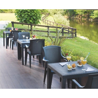 Chaise plastique EDEN anthracite