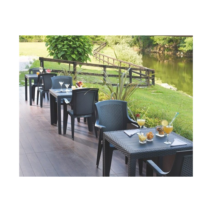 Chaise plastique EDEN anthracite